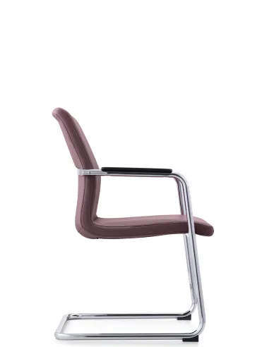 Крісло C2412 BRL для відвідувача, коричневе, шкіряне - купити Київ, Дніпро, Одеса, Львів, Харків