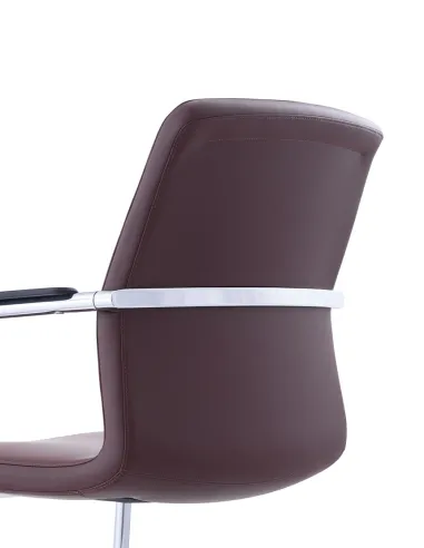 Крісло C2412 BRL для відвідувача, коричневе, шкіряне - купити Київ, Дніпро, Одеса, Львів, Харків