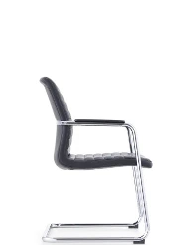 Крісло C2412-1  BL для відвідувача, чорне, шкіряне - купити Київ, Дніпро, Одеса, Львів, Харків