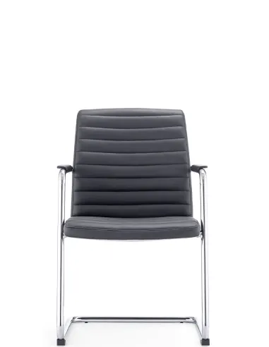 Крісло C2412-1  BL для відвідувача, чорне, шкіряне - купити Київ, Дніпро, Одеса, Львів, Харків