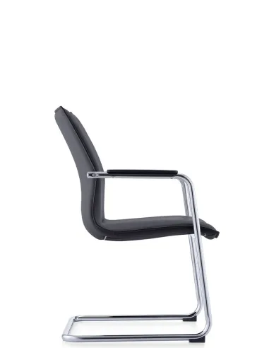 Крісло C2413 BL для відвідувача, черне, шкіряне - купити Київ, Дніпро, Одеса, Львів, Харків