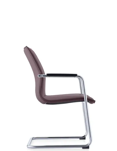 Крісло C2413 BRL для відвідувача, коричневе, шкіряне - купити Київ, Дніпро, Одеса, Львів, Харків