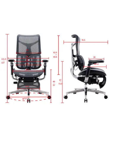 Кресло SIHOO DORO-S300 BLACK эргономичное - купить Киев, Днепр, Одесса, Львов