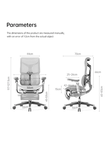 Кресло SIHOO DORO-S300 WHITE эргономичное - купить Киев, Днепр, Одесса, Львов, Харьков