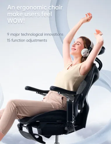 Кресло SIHOO DORO-C300 BLACK эргономичное - купить Киев, Днепр, Одесса, Львов, Харьков