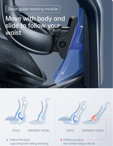 Кресло SIHOO DORO-C300 PRO BLACK эргономичное - купить Киев, Днепр, Одесса, Львов, Харьков