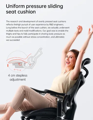 Кресло SIHOO DORO-C300 BLACK эргономичное - купить Киев, Днепр, Одесса, Львов, Харьков