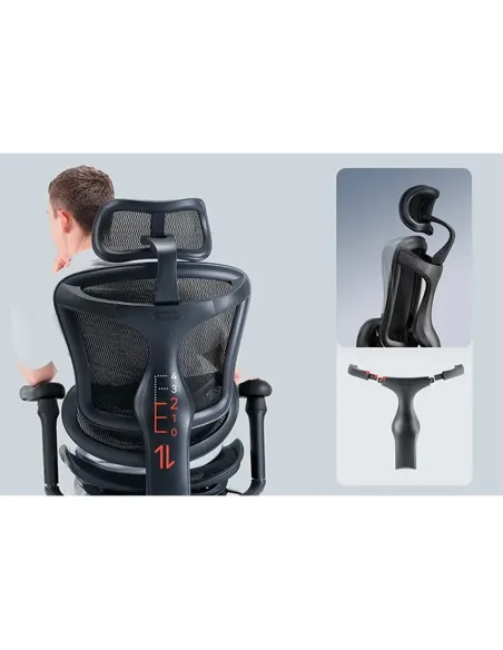 Кресло SIHOO DORO-C300 PRO BLACK эргономичное - купить Киев, Днепр, Одесса, Львов, Харьков