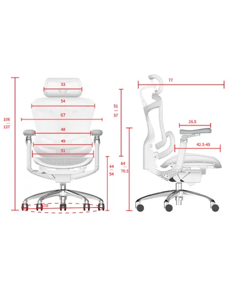 Крісло SIHOO DORO-C300 PRO WHITE ергономічне - купити Київ, Дніпро, Одеса, Львів, Харків