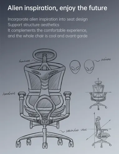 Кресло SIHOO M97 BLACK эргономичное - купить Киев, Днепр, Одесса, Львов, Харьков