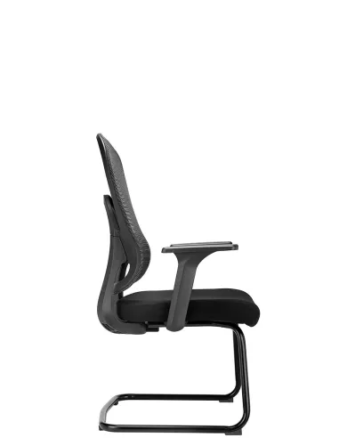 Крісло KRESLALUX GO-SIT 645-1C BLACK, для відвідувача, на полозах - купити Київ, Дніпро, Одеса, Львів, Харків