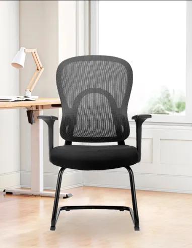 Крісло KRESLALUX GO-SIT 645-1C BLACK, для відвідувача, на полозах - купити Київ, Дніпро, Одеса, Львів, Харків