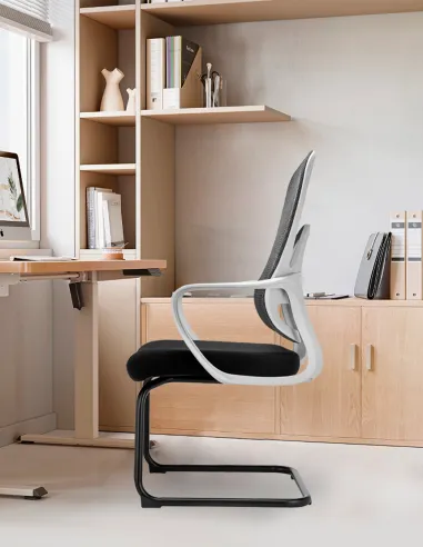 Кресло KRESLALUX GO-SIT 645-C LIGHT GREY, для посетителя, на полозьях - купить Киев, Днепр, Одесса, Львов, Харьков