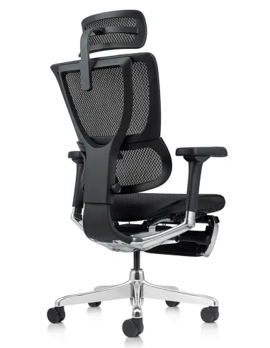 Кресло MIRUS-IOO 2 (IOOE2-AB-HAM-5D-L-LMT, СЕТКА Т-168-B1-BLACK), эргономичное, с подставкой под ноги - купить Киев, Днепр, Одес