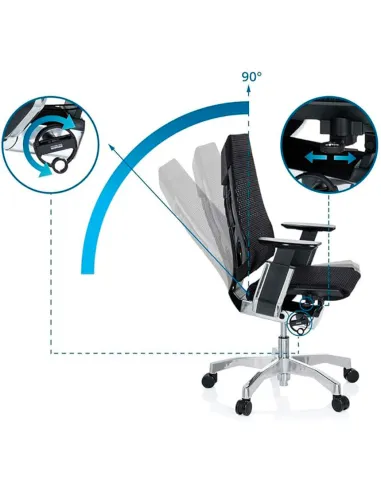 Крісло керівника GENIDIA GN2 MESH BLACK FRAME  - купити Київ, Дніпро, Одеса, Львів, Харків