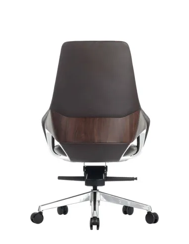 Кресло FK005-B, кожаное, со средней спинкой, темно-коричневое - купить Киев, Днепр, Одесса, Львов, Харьков