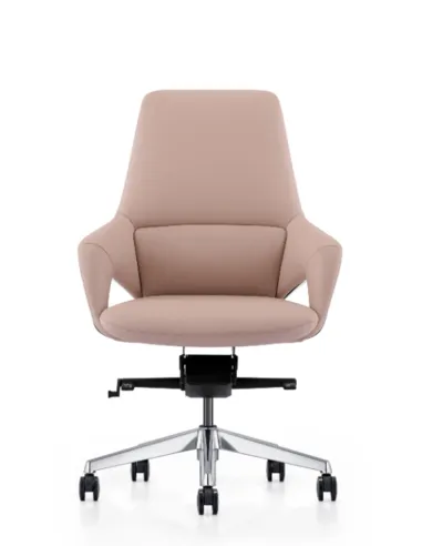 Кресло FK005-B, кожаное, со средней спинкой, бежевое - купить Киев, Днепр, Одесса, Львов, Харьков