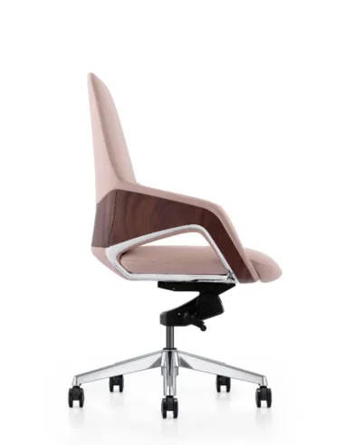 Кресло FK005-B, кожаное, со средней спинкой, бежевое - купить Киев, Днепр, Одесса, Львов, Харьков