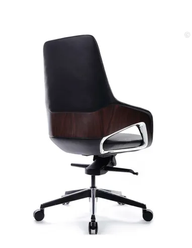 Кресло FK005-B, кожаное, со средней спинкой, черное - купить Киев, Днепр, Одесса, Львов, Харьков