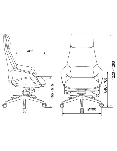 Кресло руководителя FK005, кожаное, классическое, бежевое - купить в Киеве, Днепре, Харькове, Одессе, Виннице, Львове