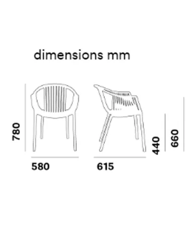 Стілець PEDRALI TATAMI 306 RO червоний - купити Київ, Дніпро, Одеса, Львів, Харків