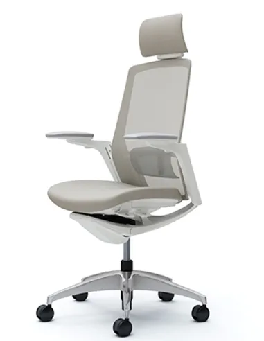 Крісло OKAMURA FINORA, з тканинним сидінням, білий корпус - купити Київ, Дніпро, Одеса, Львів, Харків