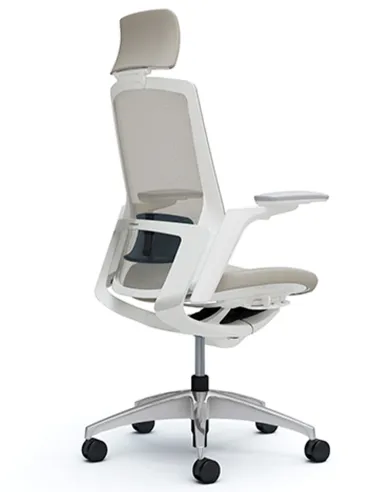 Крісло OKAMURA FINORA, з тканинним сидінням, білий корпус - купити Київ, Дніпро, Одеса, Львів, Харків