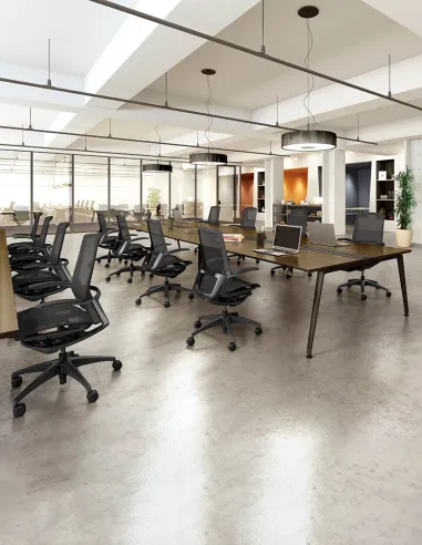 Крісло OKAMURA FINORA, з тканинним сидінням, білий корпус - купити Київ, Дніпро, Одеса, Львів, Харків