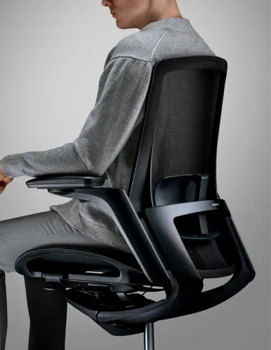 Крісло OKAMURA FINORA, з тканинним сидінням, чорний корпус - купити Київ, Дніпро, Одеса, Львів, Харків