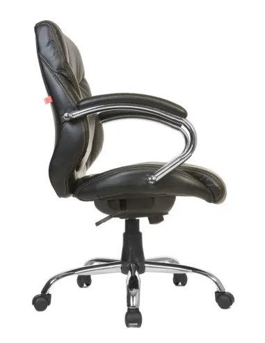 Кресло для руководителя PART-COM Колорадо-2 хром, черное, усиленное (до 250 кг)