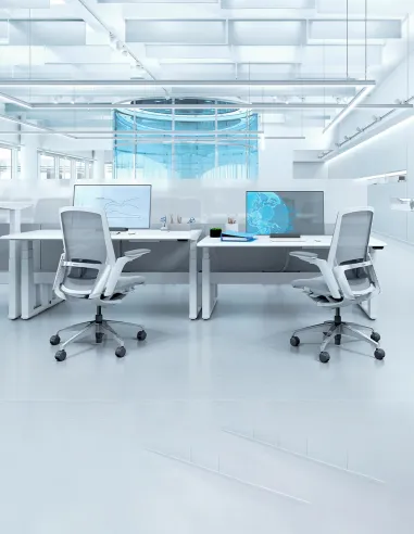 Крісло OKAMURA FINORA WHITE MESH - купити Київ, Дніпро, Одеса, Львів, Харків