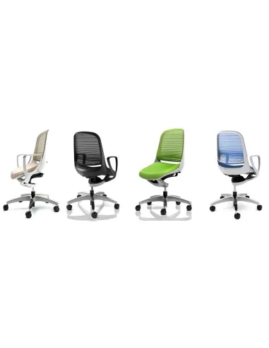 Кресло Okamura Luce Lime Green для оператора с подлокотниками - купить Киев, Днепр, Одесса, Львов, Харьков