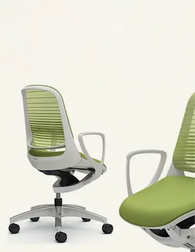 Кресло Okamura Luce Lime Green для оператора с подлокотниками - купить Киев, Днепр, Одесса, Львов, Харьков