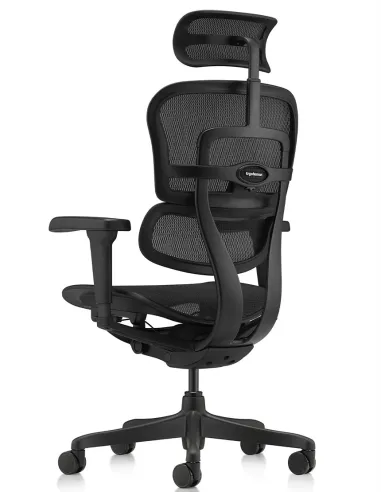 Крісло ERGOHUMAN ULTRA ALL BLACK (EHU-BB-HAM-4D, сітка T-168-B1 BLACK), ергономічне - купити Київ, Дніпро, Одеса, Львів, Харків