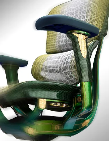 Крісло Ergohuman HC Suparnin Green & Gold - купити Київ, Дніпро, Одеса, Львів, Харків