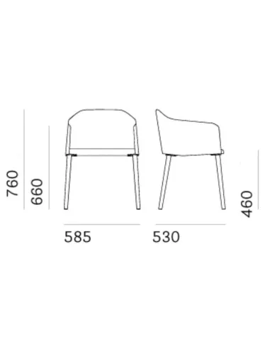 Крісло PEDRALI LAJA 885/2 - купити Київ, Дніпро, Одеса, Львів,, Харків
