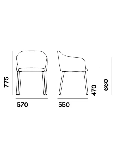 Кресло PEDRALI LAJA 884/2 - купить Киев, Днепр, Одесса, Львов, Харьков