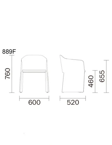 Крісло PEDRALI LAJA 889F - купити Київ, Дніпро, Одеса, Львів, Харків