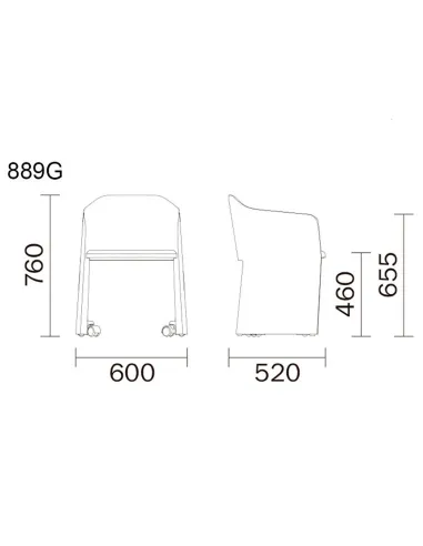 Крісло PEDRALI LAJA 889G - купити Київ, Дніпро, Одеса, Львів, Харків