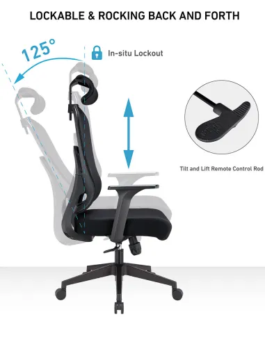 Кресло KRESLALUX GO-SIT 645-1A BLACK, эргономичное -купить Киев, Днепр, Одесса, Львов, Харьков