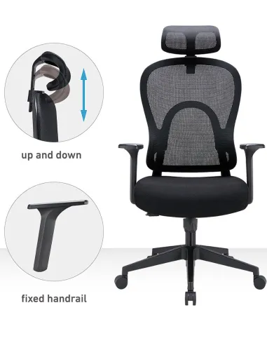 Крісло KRESLALUX GO-SIT 645-1A BLACK, ергономічне - купити Київ, Дніпро, Одеса, Львів, Харків