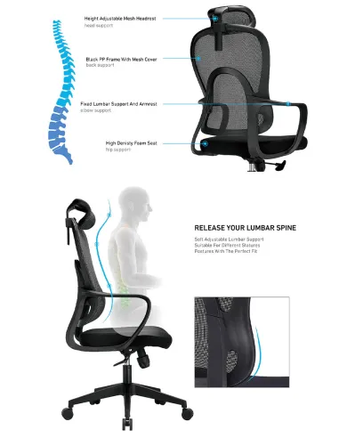 Крісло KRESLALUX GO-SIT 645-A LIGHT GREY, ергономічне - купити Київ, Дніпро, Одеса, Львів, Харків