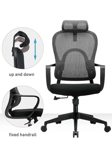 Крісло KRESLALUX GO-SIT 645-A LIGHT GREY, ергономічне - купити Київ, Дніпро, Одеса, Львів, Харків