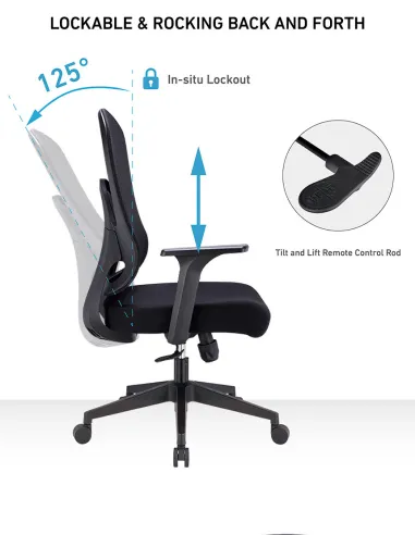 Крісло KRESLALUX GO-SIT 645-1B LIGHT GREY, ергономічне - купити Київ, Дніпро, Одеса, Львів, Харків