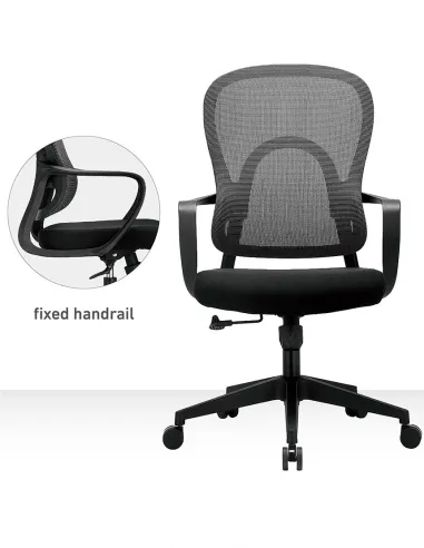 Кресло KRESLALUX GO-SIT 645-B BLACK, эргономичное - купить Киев, Днепр, Одесса, Львов, Харьков