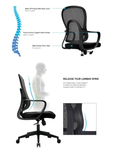 Кресло KRESLALUX GO-SIT 645-B LIGHT GREY, эргономичное - купить Киев, Днепр, Одесса, Львов, Харьков