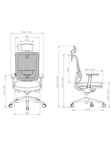 Крісло KRESLALUX M6-GAS GREY, ергономічне - купити Київ, Дніпро, Одеса, Львів, Харків