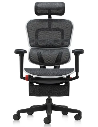 Кресло ERGOHUMAN ULTRA GAMING AURORA WHITE геймерское, с подставкой под ноги - купить Киев, Днепр, Одесса, Львов, Харьков