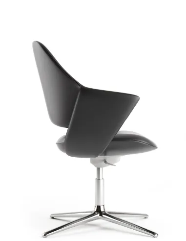 Конференц-крісло KRESLALUX ZENN BLACK, шкіряне - купити Київ, Дніпро, Одеса, Львів, Харків.