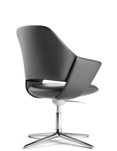 Конференц-крісло KRESLALUX ZENN BLACK, шкіряне - купити Київ, Дніпро, Одеса, Львів, Харків.